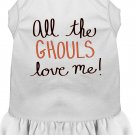All the Ghouls Screen Print Dog Dress White Sm (10)