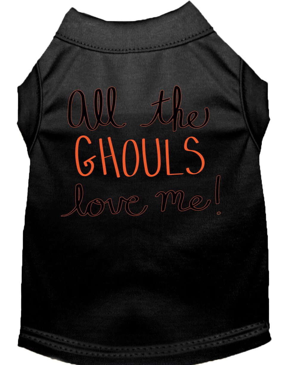 All the Ghouls Screen Print Dog Shirt Black XXL (18)