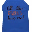All the Ghouls Screen Print Dog Shirt Blue Med (12)