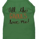 All the Ghouls Screen Print Dog Shirt Green Lg (14)