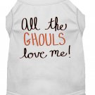 All the Ghouls Screen Print Dog Shirt White XXL (18)