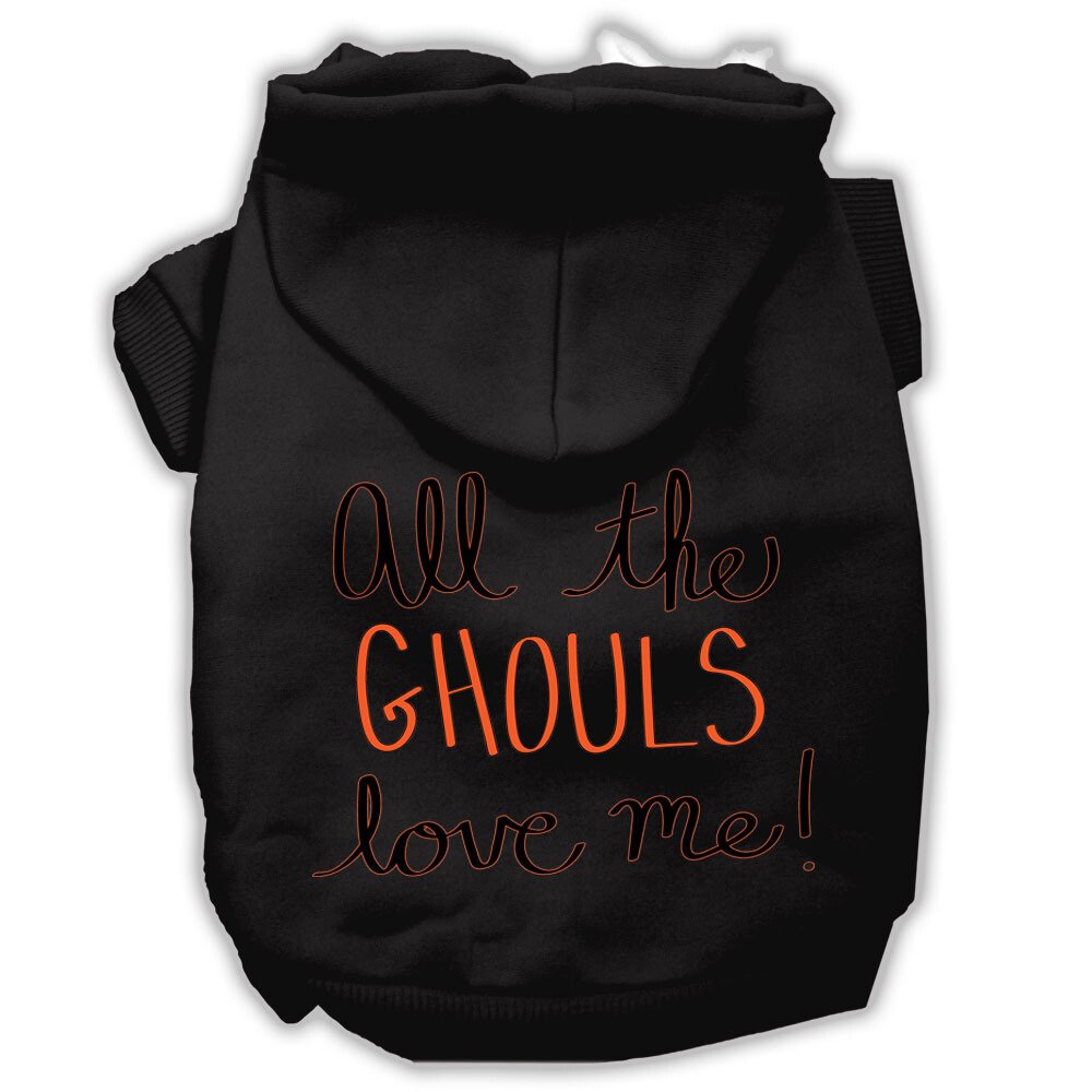 All the Ghouls Screenprint Dog Hoodie Black S (10)