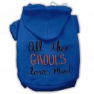 All the Ghouls Screenprint Dog Hoodie Blue XXXL(20)
