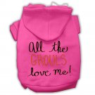 All the Ghouls Screenprint Dog Hoodie Bright Pink XXXL(20)