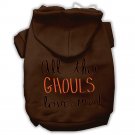 All the Ghouls Screenprint Dog Hoodie Brown XL (16)