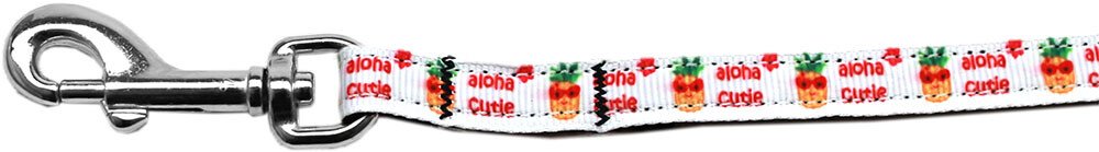 Aloha Cutie Nylon Ribbon Dog Collar XL