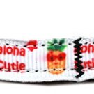 Aloha Cutie Nylon Ribbon Dog Collar XL