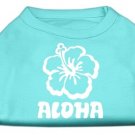 Aloha Flower Screen Print Shirt Aqua XL (16)