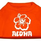 Aloha Flower Screen Print Shirt Orange Med (12)