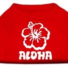 Aloha Flower Screen Print Shirt Red XXXL (20)