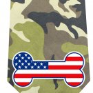 America Bone Flag Screen Print Bandana Green Camo
