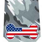 America Bone Flag Screen Print Bandana Grey Camo