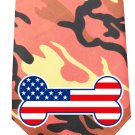 America Bone Flag Screen Print Bandana Orange Camo