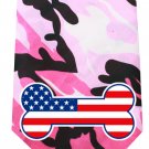 America Bone Flag Screen Print Bandana Pink Camo