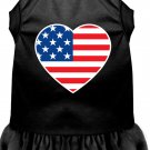 American Flag Heart Screen Print Dress Black Med (12)