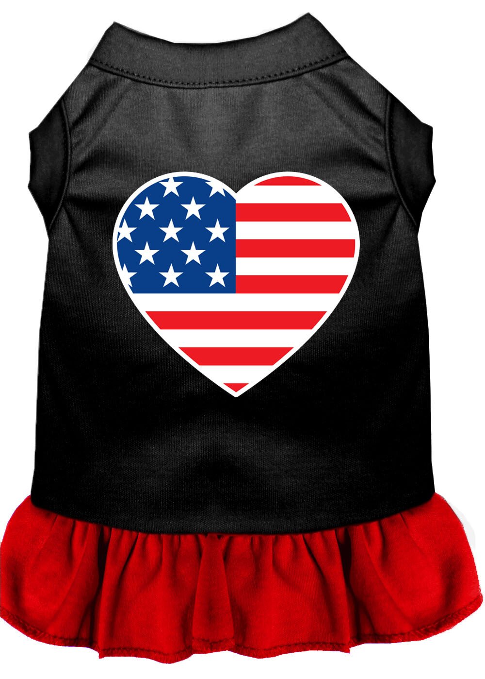 American Flag Heart Screen Print Dress Bright Pink 4X (22)