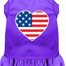 American Flag Heart Screen Print Dress Purple XL (16)