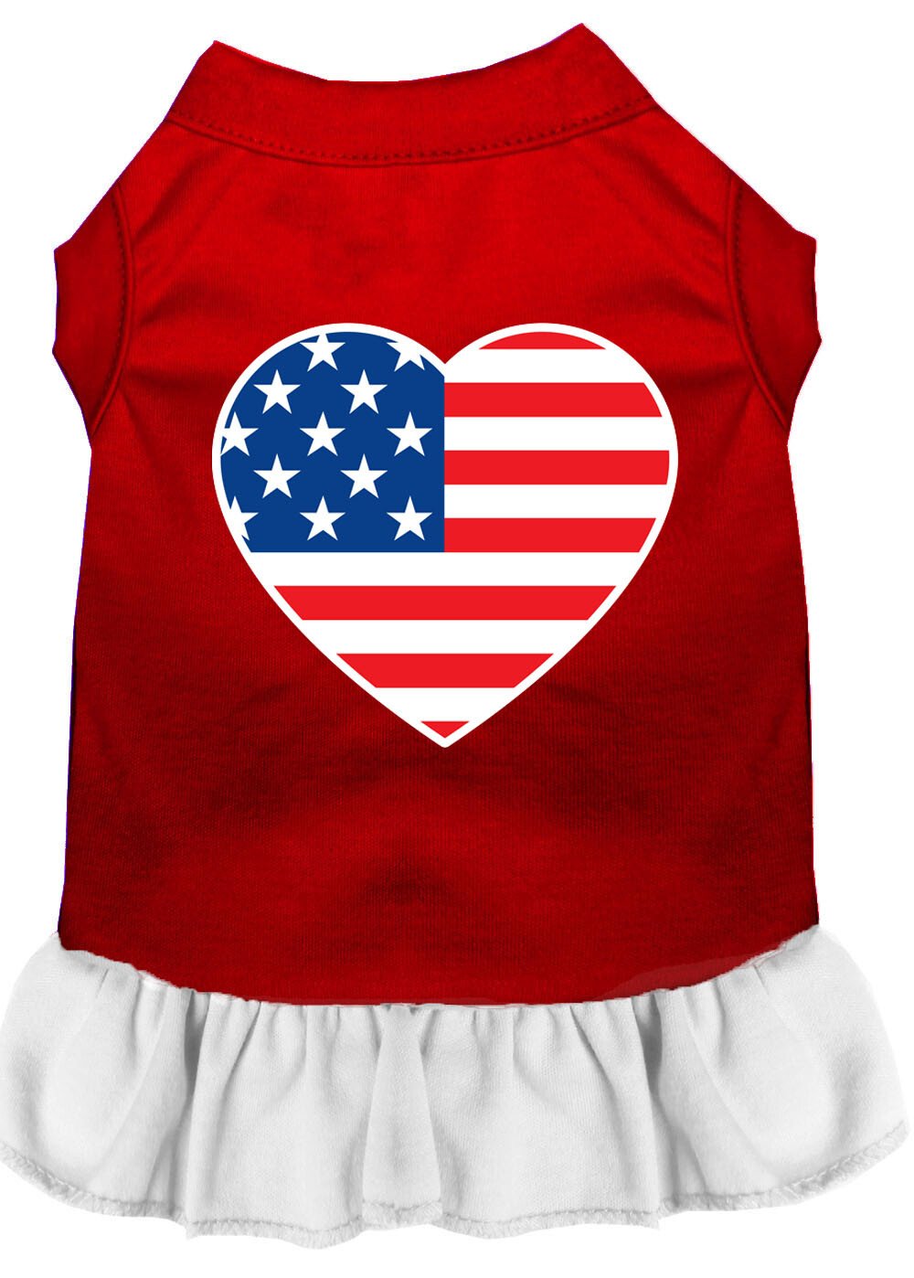 American Flag Heart Screen Print Dress Red XL (16)