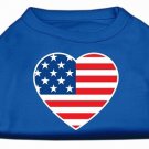 American Flag Heart Screen Print Shirt Blue Sm (10)