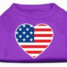 American Flag Heart Screen Print Shirt Purple Lg (14)