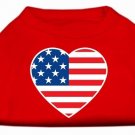 American Flag Heart Screen Print Shirt Red XL (16)
