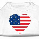 American Flag Heart Screen Print Shirt White XXL (18)