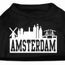 Amsterdam Skyline Screen Print Shirt Black Lg