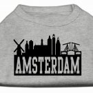 Amsterdam Skyline Screen Print Shirt Grey Sm