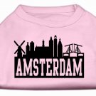 Amsterdam Skyline Screen Print Shirt Light Pink XXL