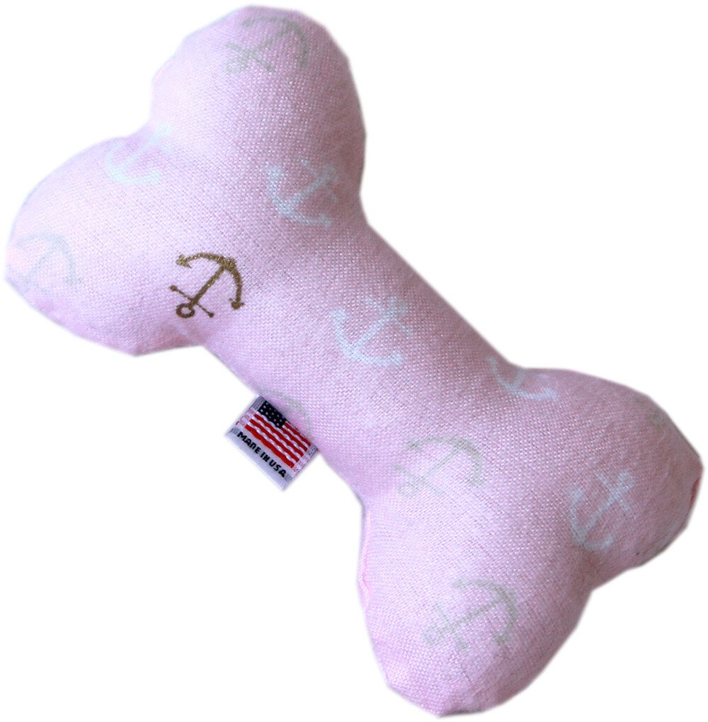 Anchors 6 inch Bone Dog Toy Light Pink