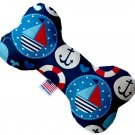 Anchors Away 6 inch Canvas Bone Dog Toy
