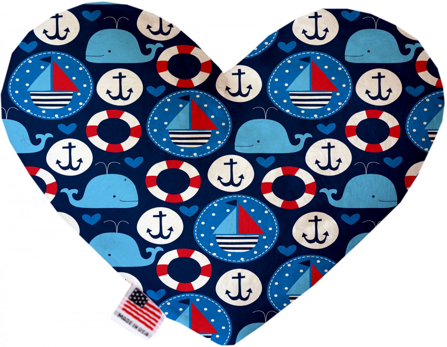 Anchors Away 6 inch Heart Dog Toy