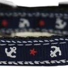 Anchors Nylon Dog Collar with classic buckle 3/8"" Blue Size 16