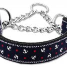 Anchors Nylon Ribbon Collar Martingale Red Large