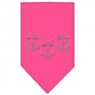 Anchors Rhinestone Bandana Bright Pink Small