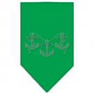 Anchors Rhinestone Bandana Emerald Green Small