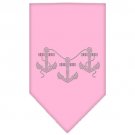 Anchors Rhinestone Bandana Light Pink Small