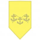 Anchors Rhinestone Bandana Yellow Small