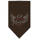 Angel Heart Rhinestone Bandana Brown Large