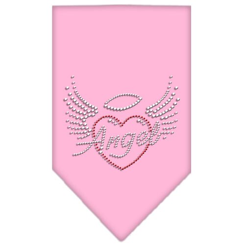 Angel Heart Rhinestone Bandana Light Pink Small