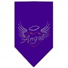 Angel Heart Rhinestone Bandana Purple Large