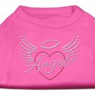 Angel Heart Rhinestone Dog Shirt Bright Pink XS (8)