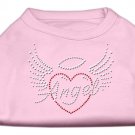 Angel Heart Rhinestone Dog Shirt Light Pink XXL (18)