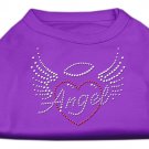 Angel Heart Rhinestone Dog Shirt Purple Sm (10)