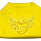 Angel Heart Rhinestone Dog Shirt Yellow Lg (14)