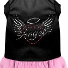 Angel Heart Rhinestone Dress Black with Light Pink XL