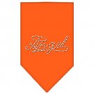 Angel Rhinestone Bandana Orange Large