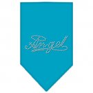 Angel Rhinestone Bandana Turquoise Small
