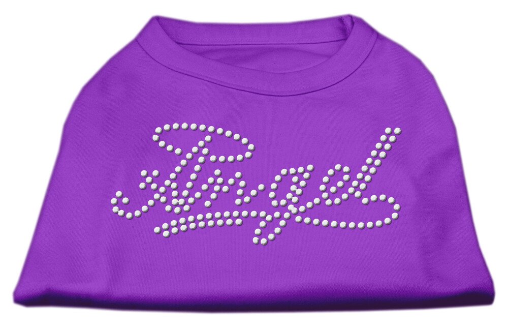 Angel Rhinestud Shirt Purple L