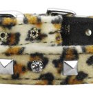 Animal Print Crystal and Pyramid Collars Jaguar 12